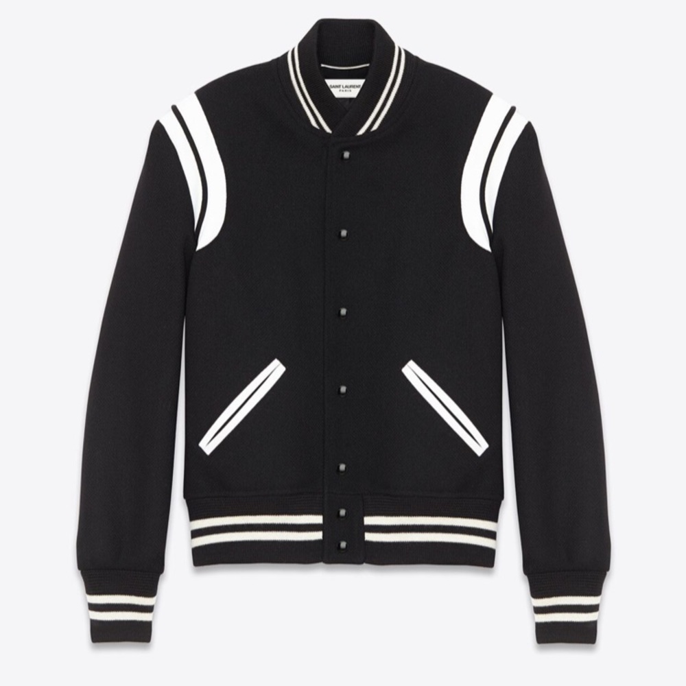 SAINT LAURENT TEDDY JACKET IN WOOL